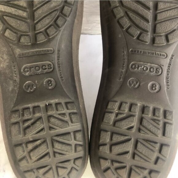 Crocs Mammoth Flats Womens Brown Ballet Fur Lined Shoes Size 8 - Picture 10 of 11